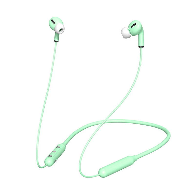 Hanging Neck Bluetooth Sports Headphone Waterproof with Noise Cancelling Bulit-in Mic in-Ear Earbuds for Video/Conference Call/Workout/Running/Gym