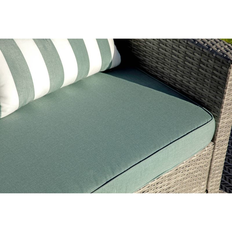 Alicia 4pc Outdoor Squared Wicker Sofa Set - Light Gray - Coaster