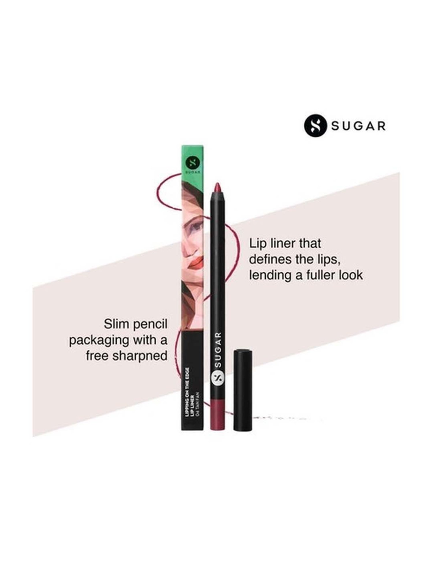 Sugar Cosmetics Lipping On The Edge Lip Liner 04 Tan Fan - 1.2 gm