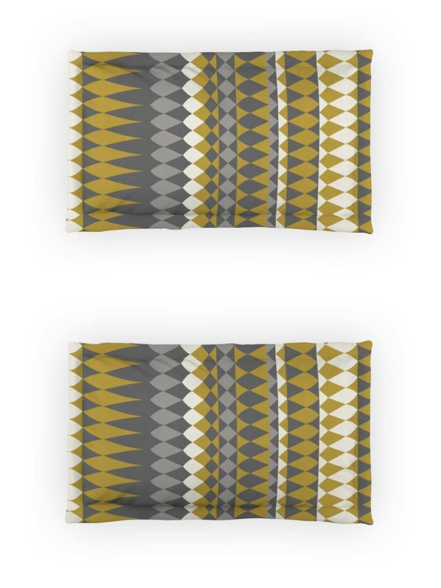 DDecor Geometric Grey 144 TC Cotton Queen Bedsheet with 2 Pillow covers