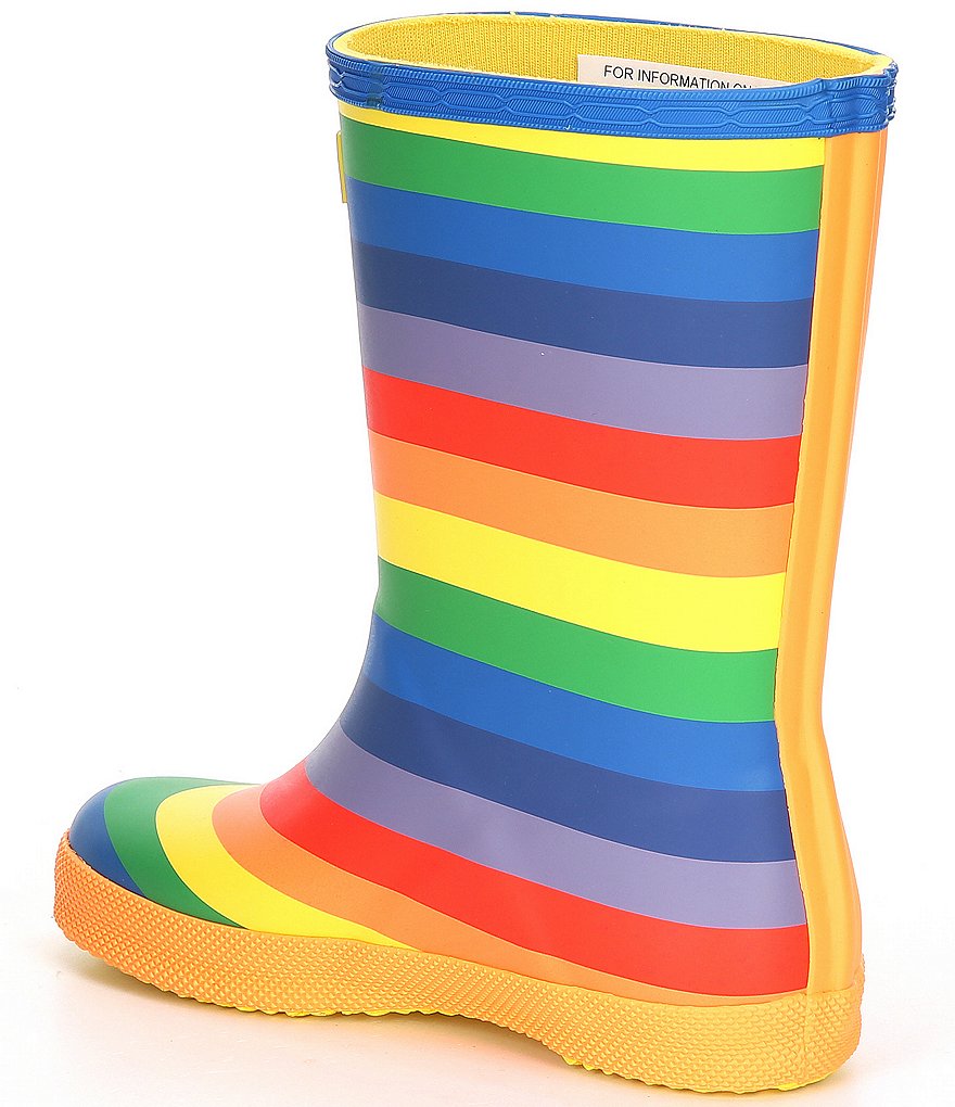 Hunter Girls' Class Rainbow Print Rain Boots (Infant)