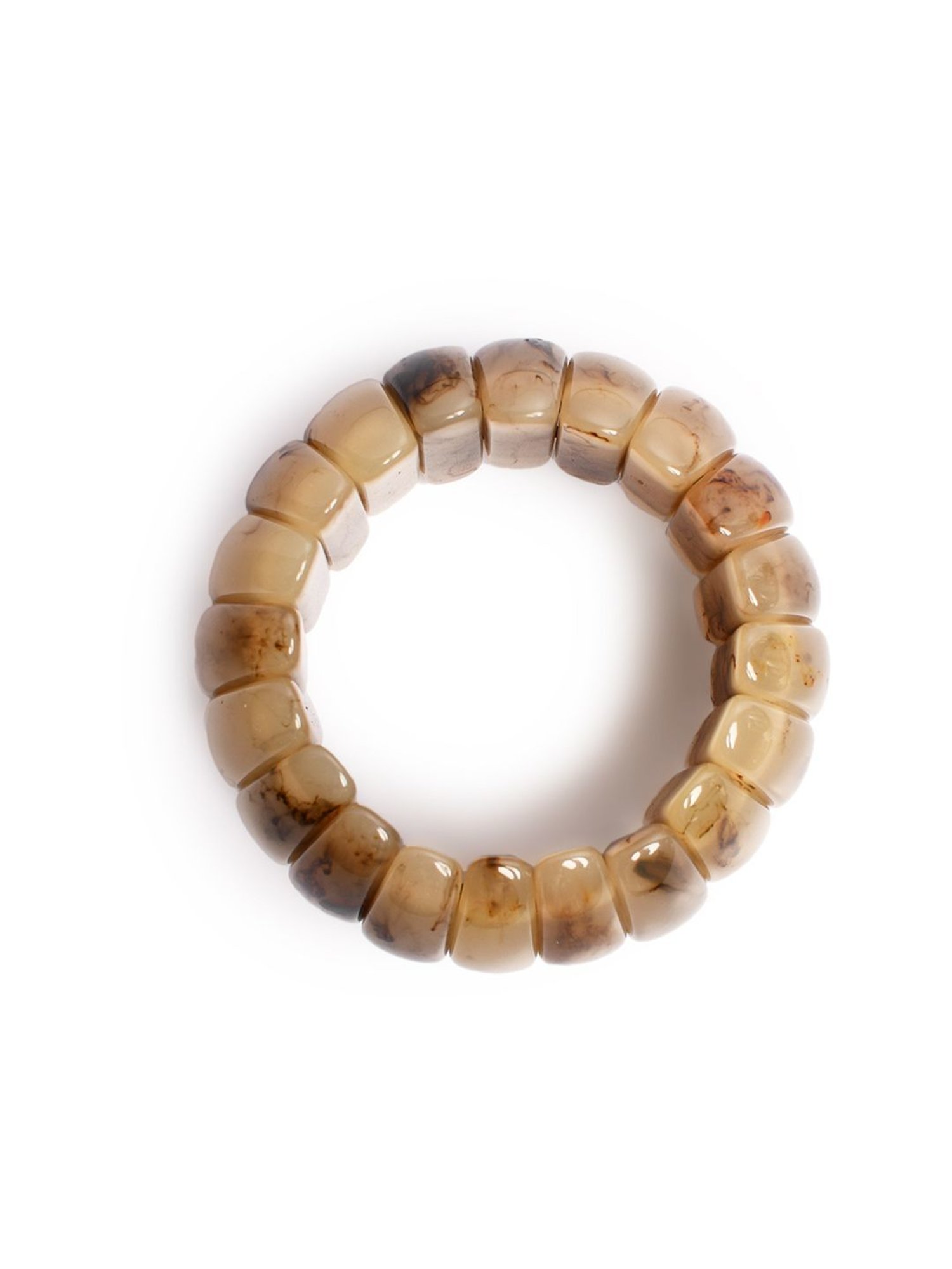 IMLI STREET Metallic Artificial Beaded Stretchable Bracelet for Women