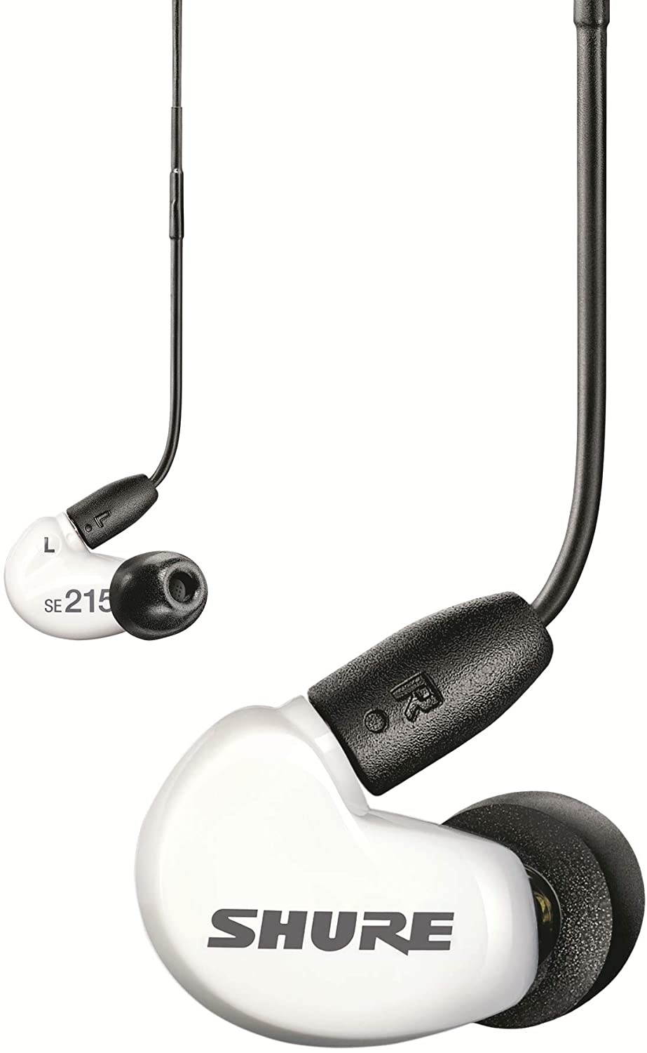 SE215 Sound Isolating Earphones with 3.5mm Cable Remote and Mic Special Edition White
