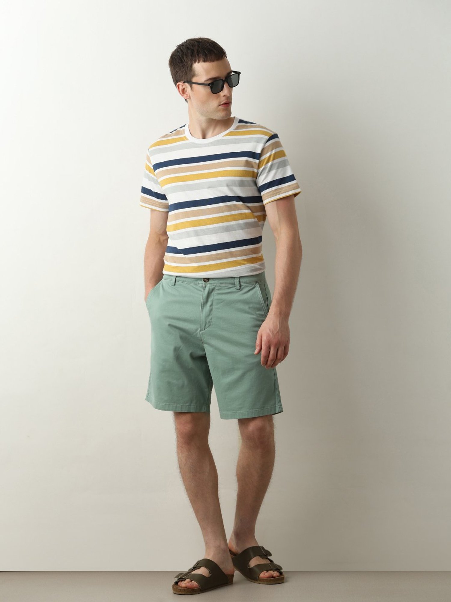 SELECTED HOMME Green Regular Fit Chino Shorts