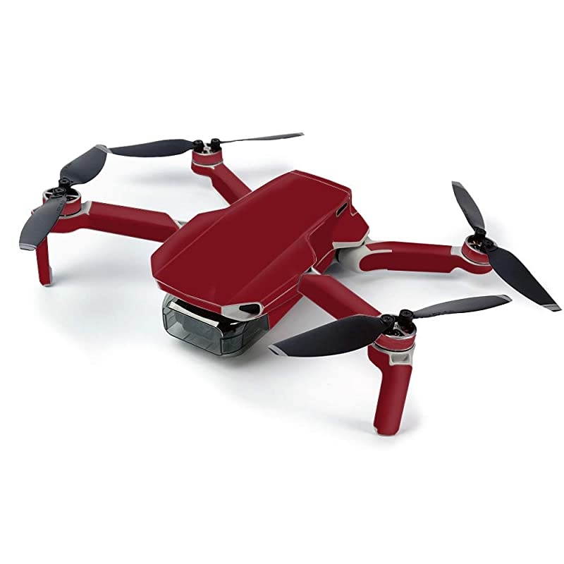 Skin for DJI Mavic Mini Portable Drone Quadcopter Solid Burgundy | Protective Durable and Unique Vinyl Decal wrap Cover | Easy to Apply Remove and Change Styles | Made in The USA