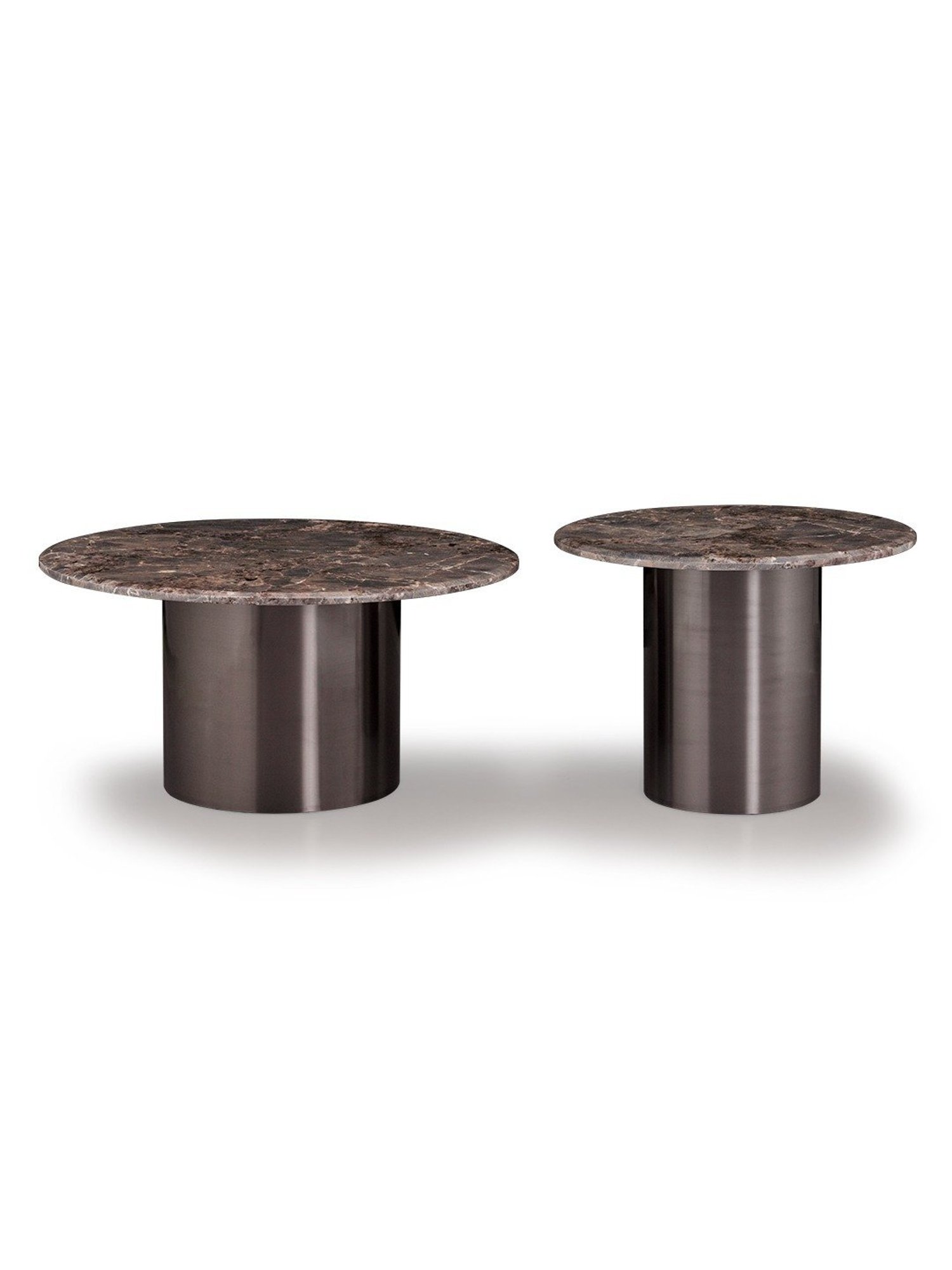 Durian Monarch Gunmetal Grey Composite Marble Coffee & Center Table