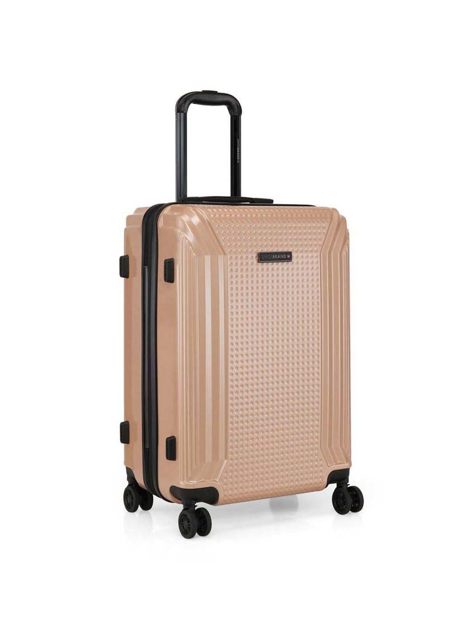 Swiss Brand Vernier Beige Medium Hard Trolley Bag - 24 cm