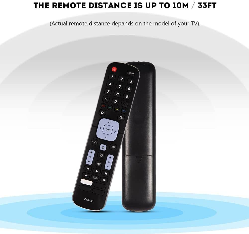 EN2A27S Remote Control Replacement for Sharp TV, Universal TV Remote Control Compatible with Sharp LC-40N5000U LC-43N5000U LC-43N6100U