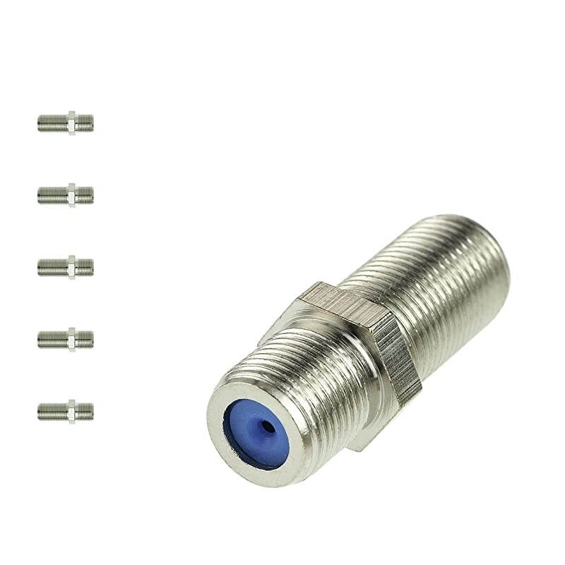 F81 Splice Connector 5 Pack 3GHz Female to Female FType Coaxial Cable Extension Part CONNF815PKX
