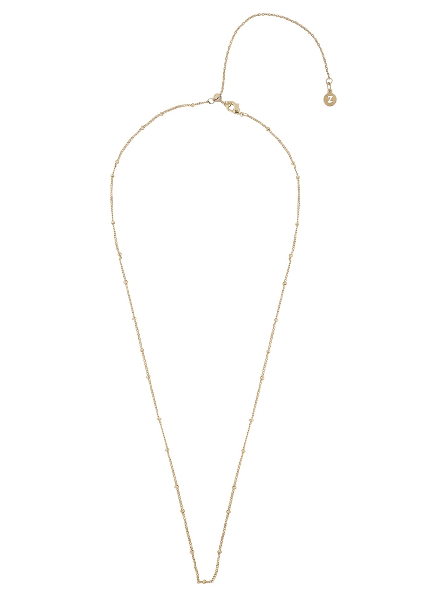 Accessorize London Women's Z Real Gold Plated Long Bobble Necklace