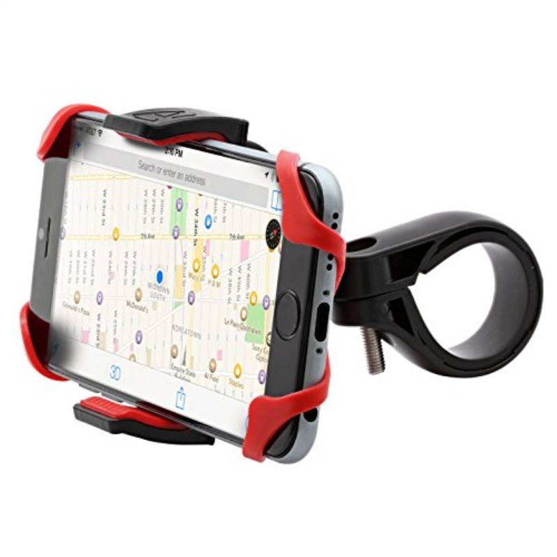 Aduro U-Grip Plus Universal Bike Mount, Fits All Smartphones, Black / Red