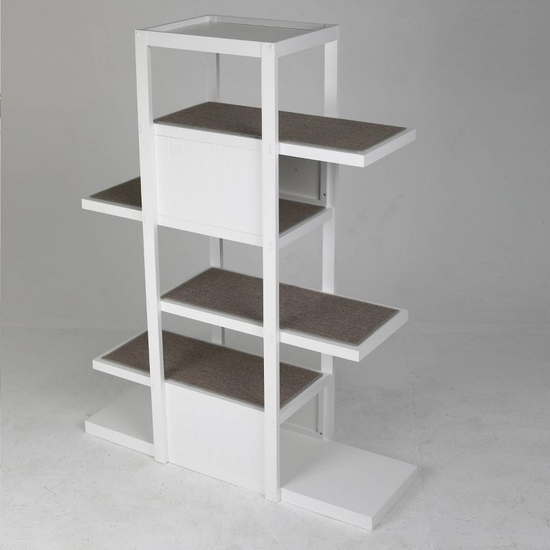 Merry Products Bookshelf Cat Tower - White
