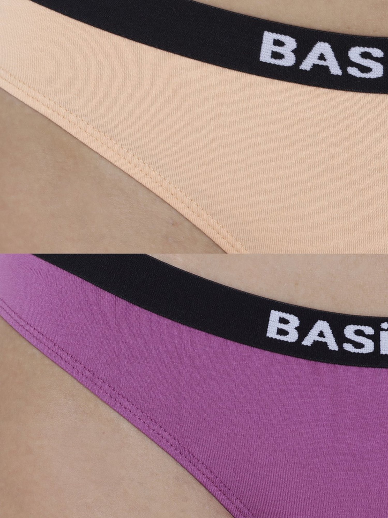 BASIICS by La Intimo Multicolor Cotton Bikini Panty ( Pack Of 2 )