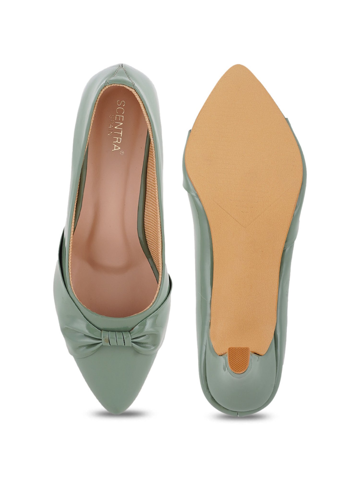 Scentra Women's SPAIN Green Casual Pumps