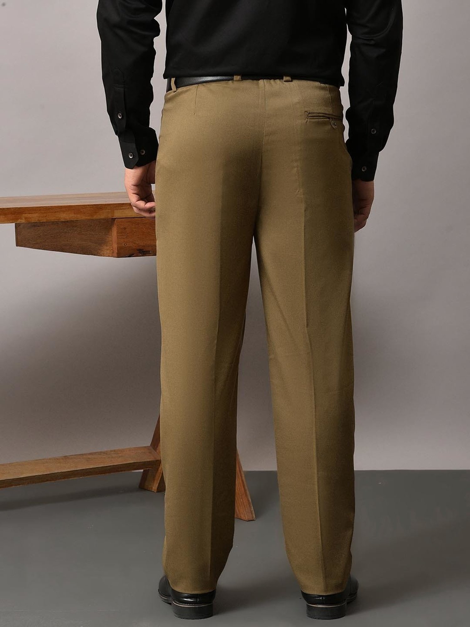 Arrow Navy Regular Fit Trousers