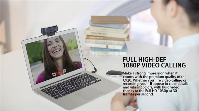 Logitech C920e hd Webcam Video Chat Recording USB Camera HD Smart 1080p Web Camera for Computer Laptop Desktop Logitech C920 upgrade version