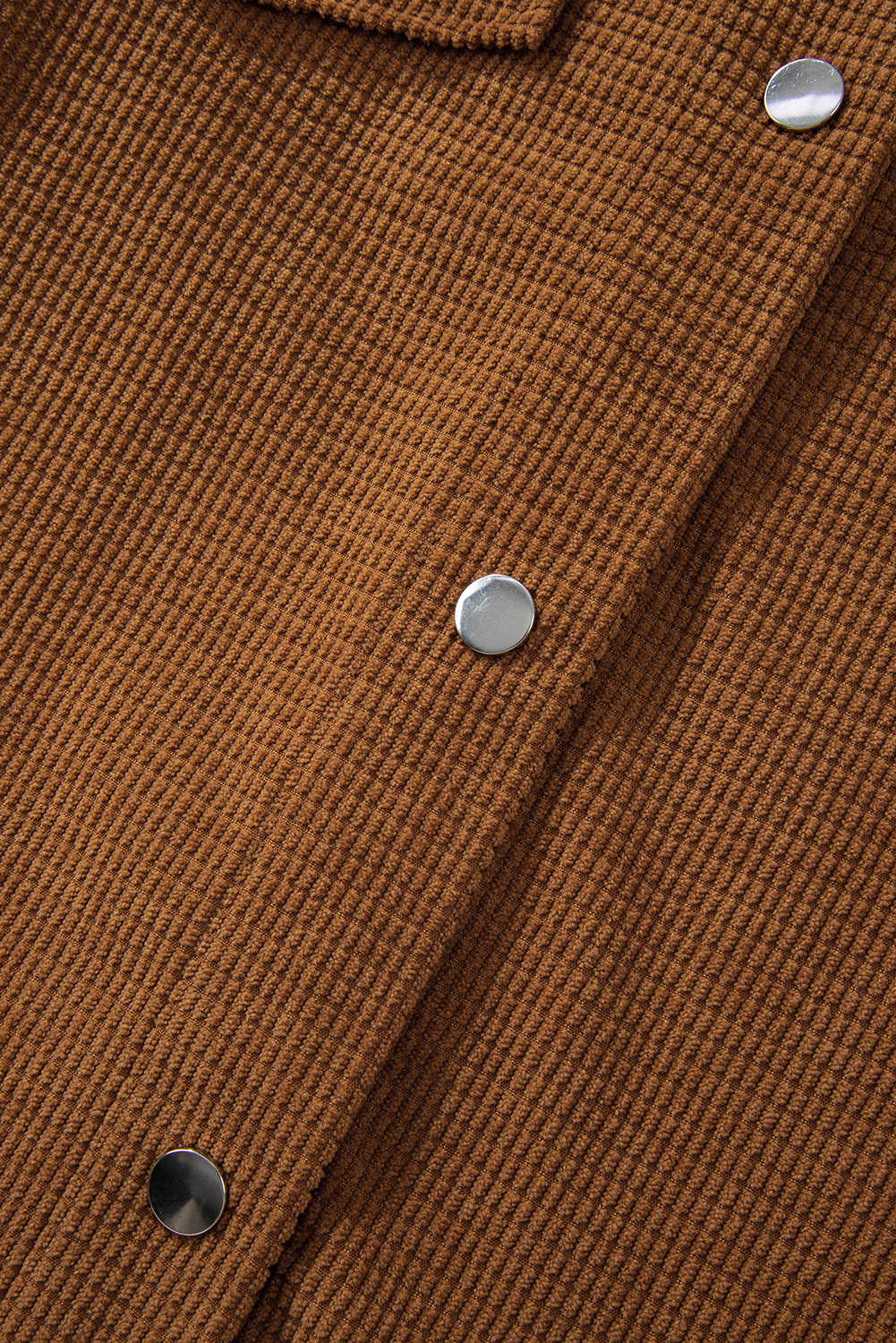 Brown Plaid Button Up Long Sleeve Flannel Shacket