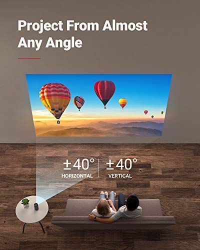 Anker Nebula Capsule Max, Pint-Sized Wi-Fi Mini Projector, 200 ANSI Lumen Portable Projector, 8W Speaker, Movie Projector, 100 Inch Picture, 4-Hour Video Playtime, Outdoor Projector&mdash;Watch Anywhere