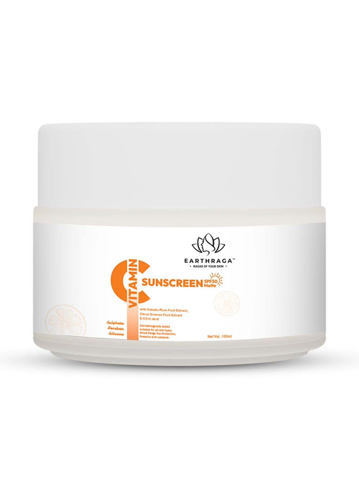 Earthraga Vitamin C Sunscreen SPF 50 Matte - 100 ml