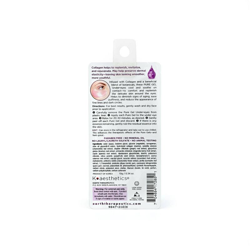 Earth Therapeutics Under Eye Jelly Mask - Collagen