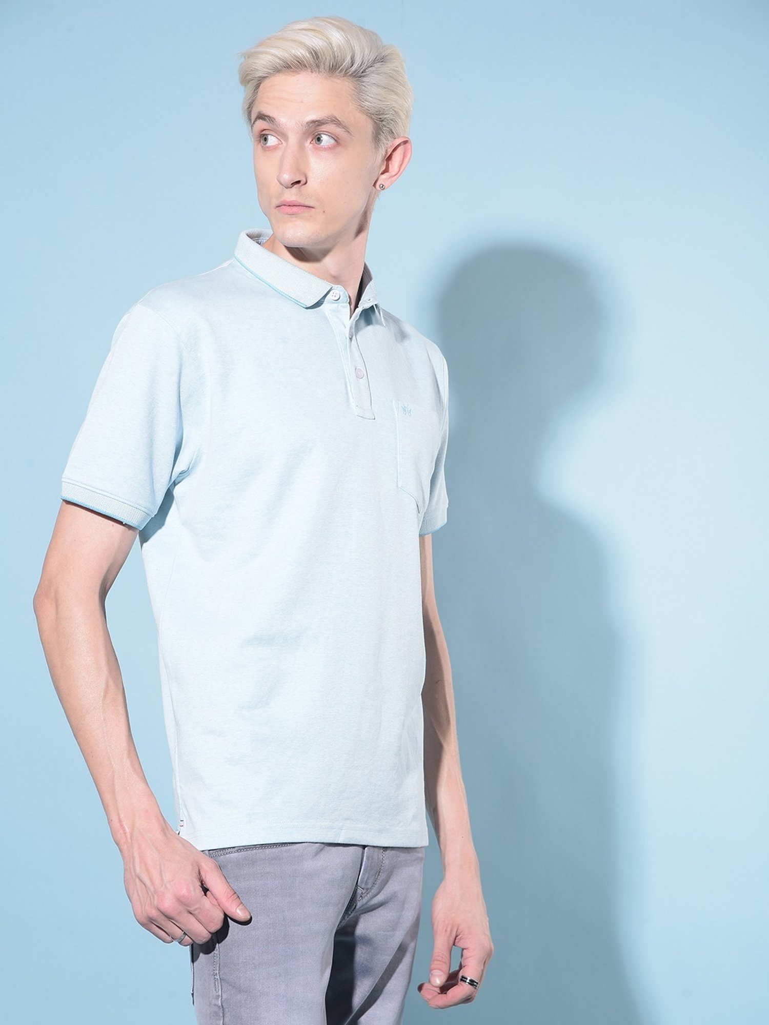 Crimsoune Club Blue  Slim Fit Polo T-Shirt