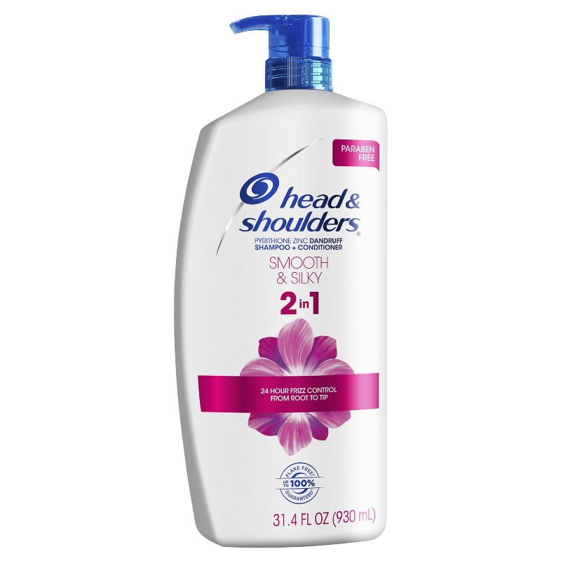 Head and Shoulders Smooth & Silky Paraben Free 2in1 Dandruff Shampoo and Conditioner - 31.4 fl oz