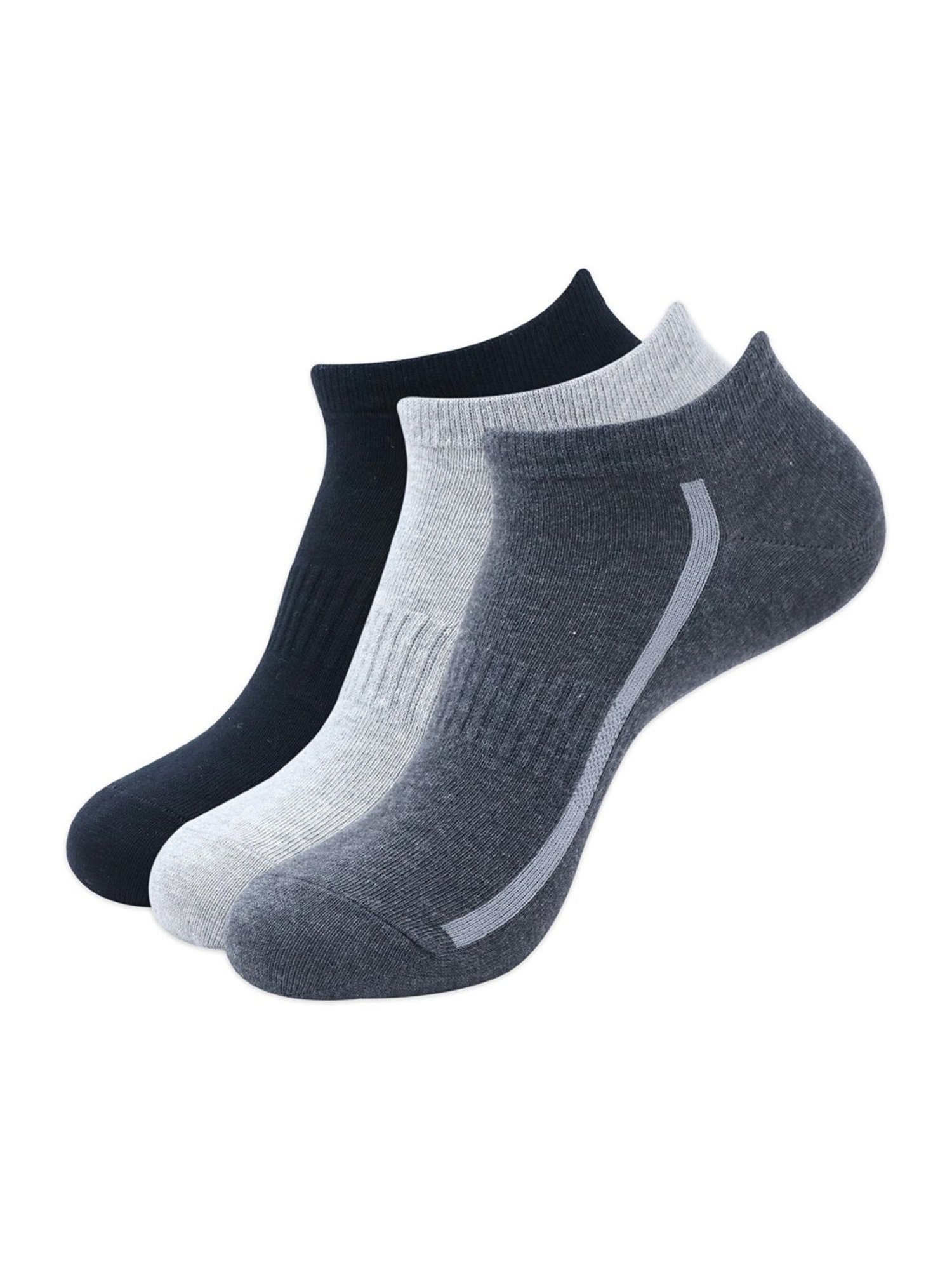 BALENZIA Cotton Self Pattern Ankle Length Socks (Pack Of 3)