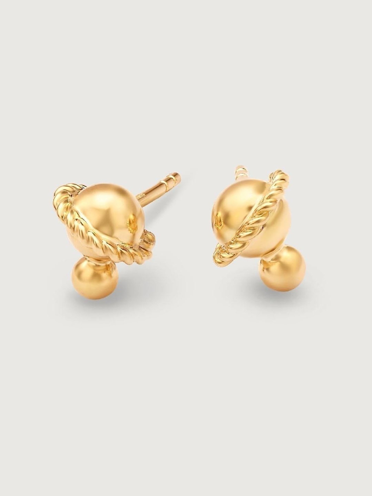 Mia by Tanishq Elegant Lunar Beauty 18k Moon-Inspired Stud Earrings