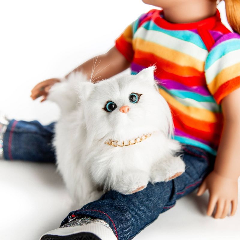 The Queen's Treasures 18" Doll Pet Accessory - White Blue Eyed Cat