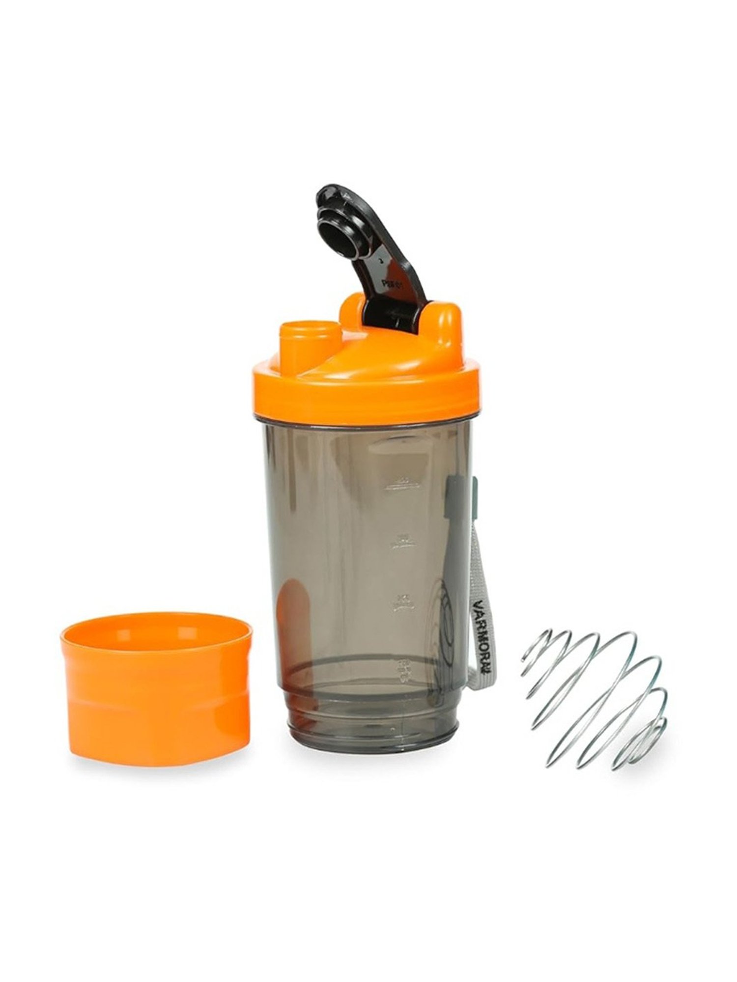 Varmora Orange Plastic Protein and Gym Shaker - 575 ml