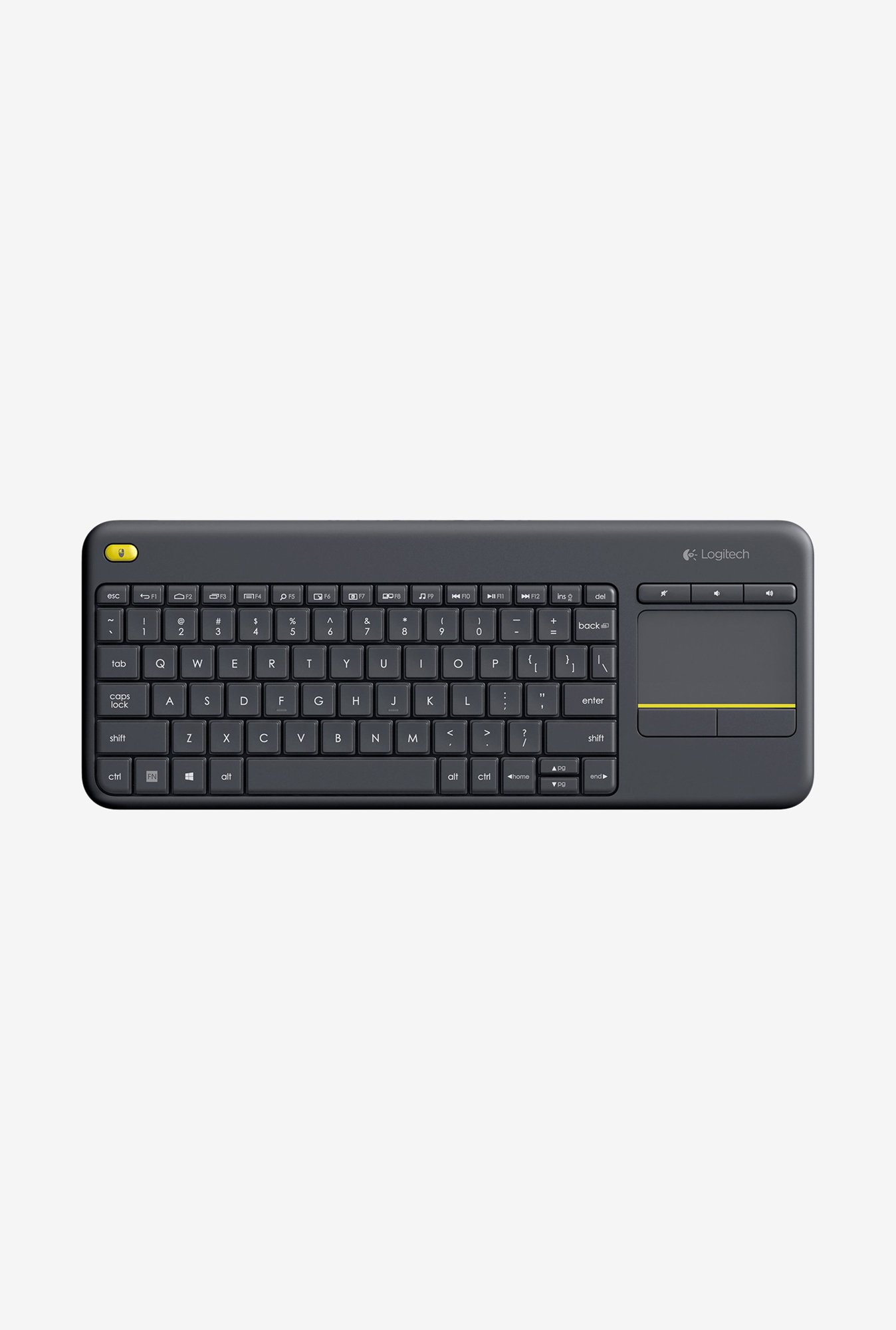 Logitech Wireless K400 Plus Touch Wireless Keyboard (Black)