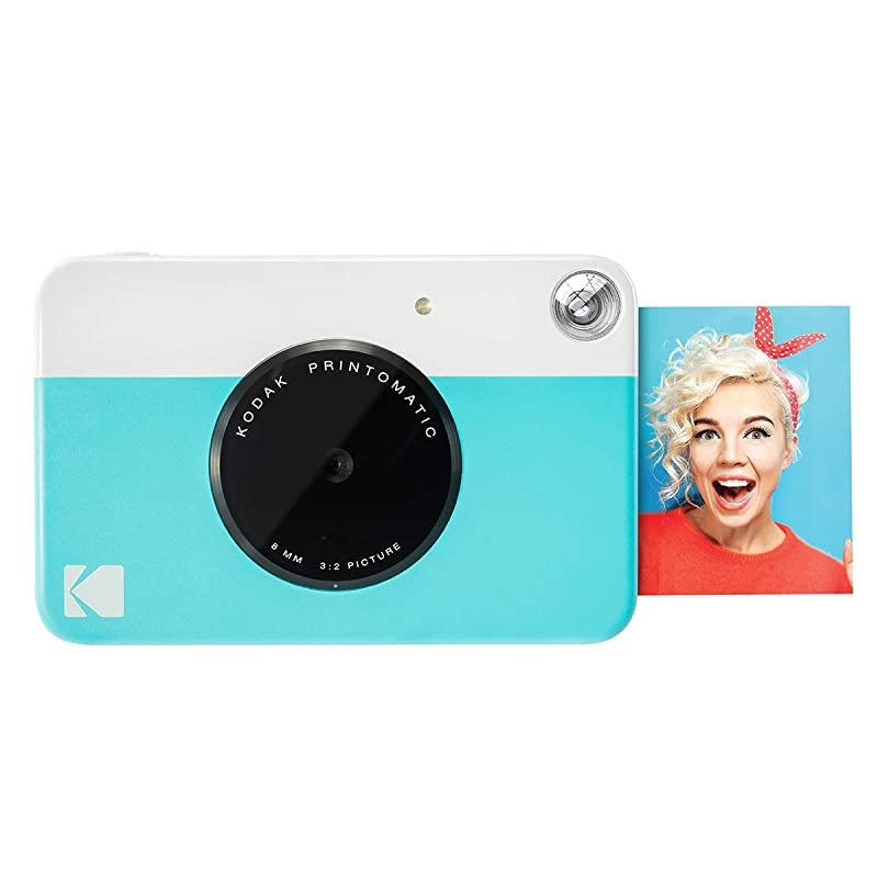 KODAK Printomatic Digital Instant Print Camera Blue Full Color Prints On  2x3 StickyBacked Photo Paper Print Memories Instantly
