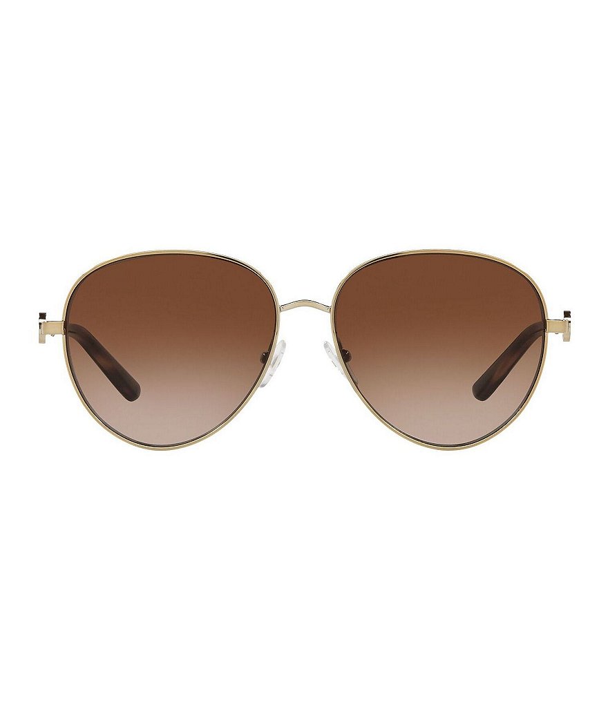 Tory Burch Women's Ty6082 Aviator 56mm Sunglasses