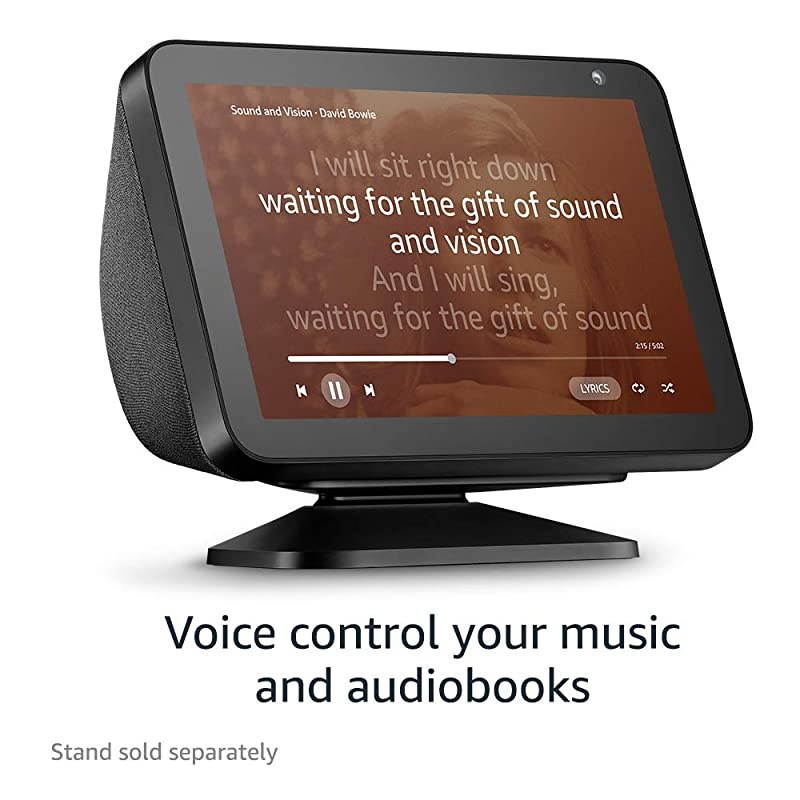 Show 8 (1st Gen, 2019 release) -- HD smart display with Alexa &ndash; stay connected with video calling - Charcoal