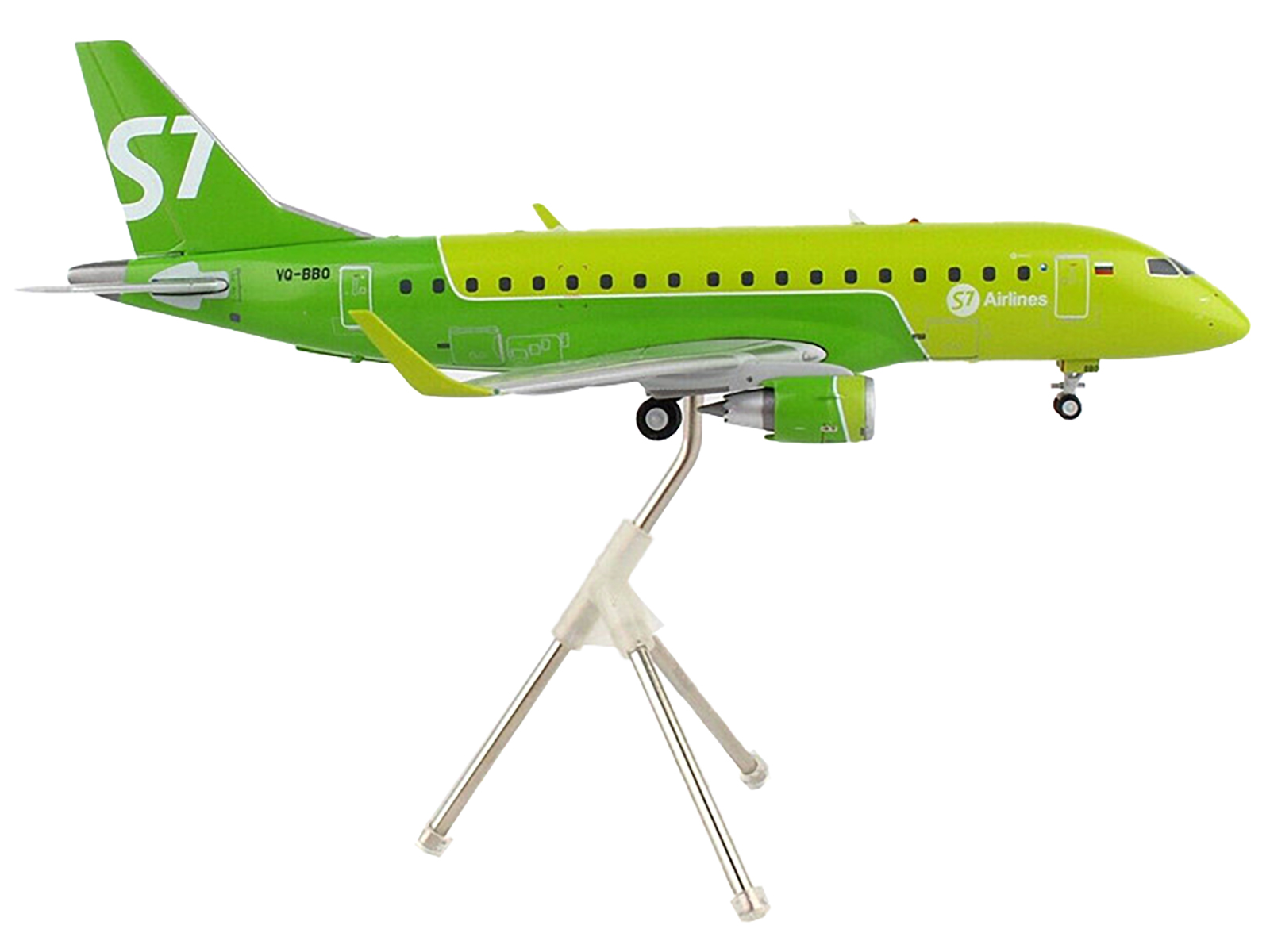Embraer E190-E2 Commercial Aircraft "Wideroe" (LN-WEA) White with Green Tail 1/400 Diecast Model Airplane by GeminiJets
