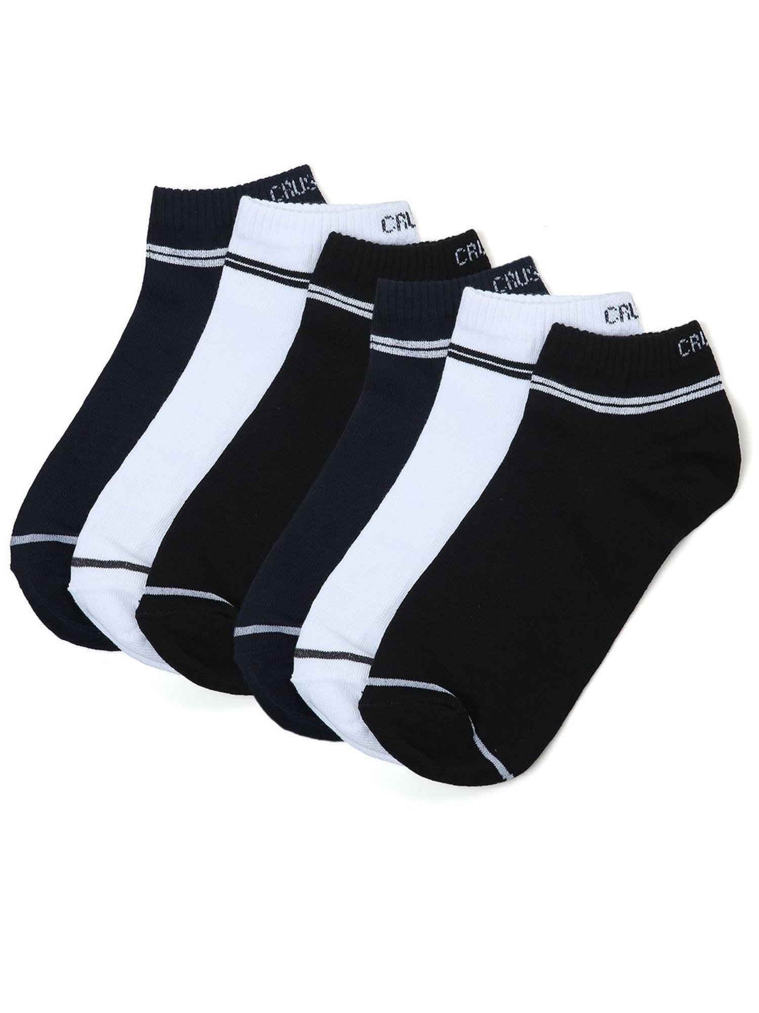 Crusset Multicolor Cotton Polyblend Solid Socks - Pack of 6