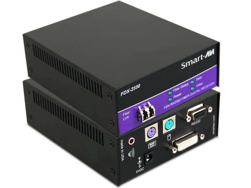 Smartavi FDX-2500S Singlemode KVM Fiber Extender Kit up to 15 Km