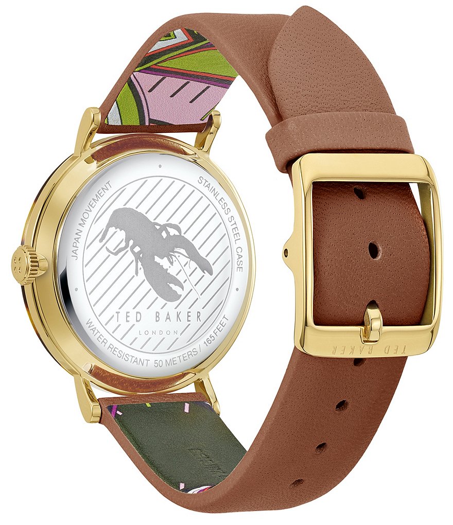 Ted Baker London Phylipa Tan Tortoise Three-Hand Watch