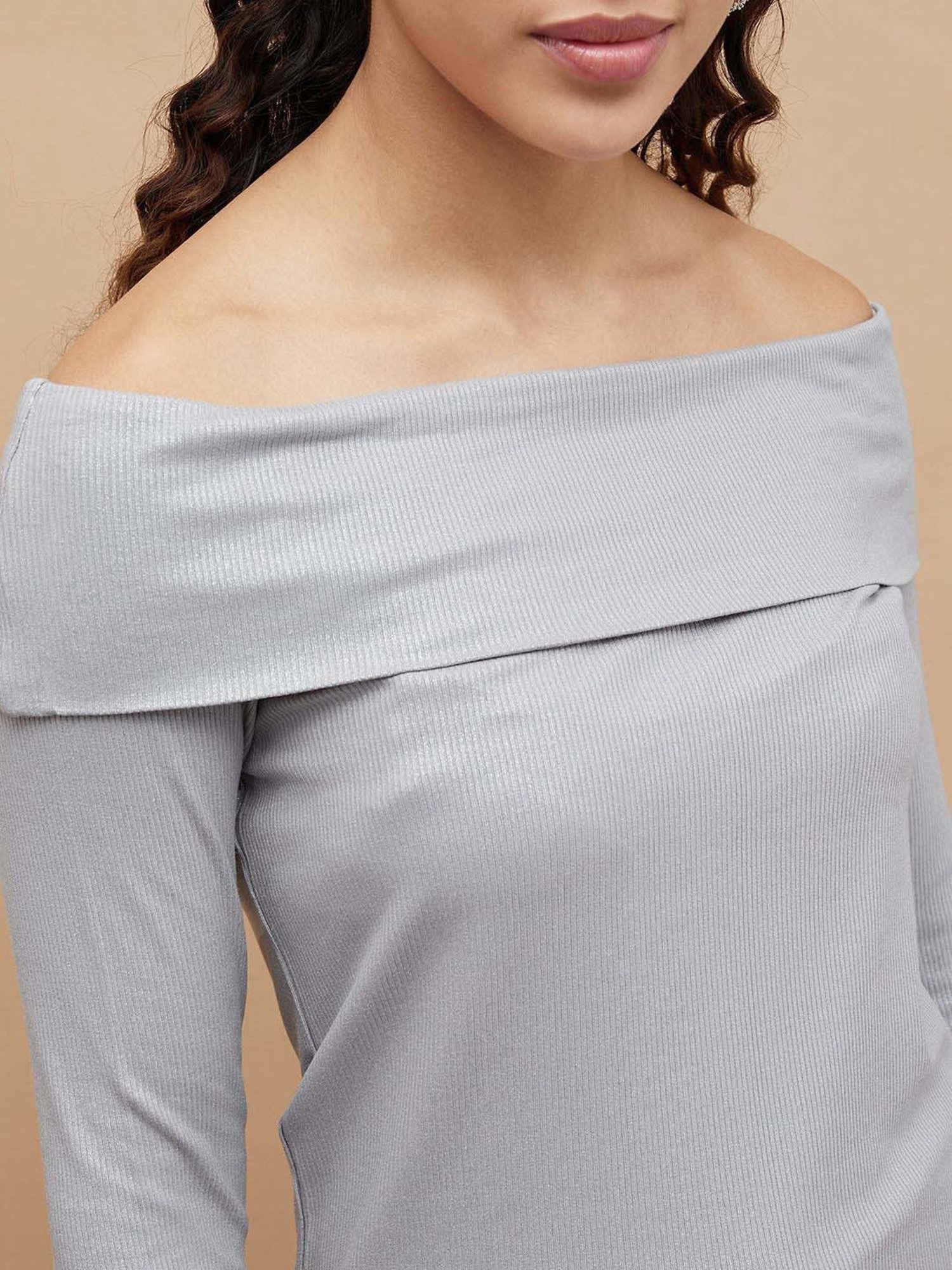 Code by Lifestyle Grey Regular Fit Top