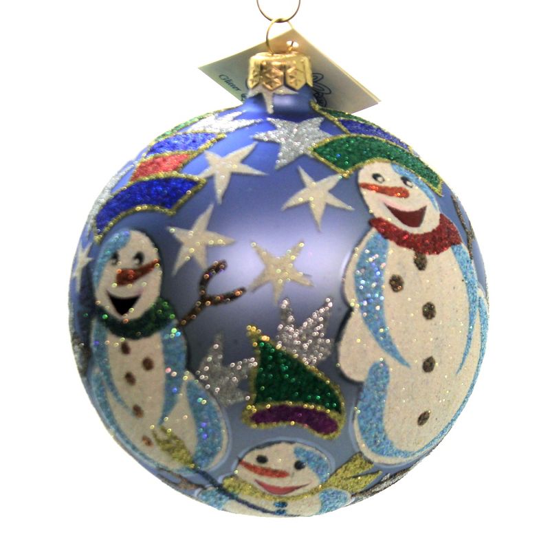 Larry Fraga Snowmans Ball Christmas Snowman Ornament  -  Tree Ornaments