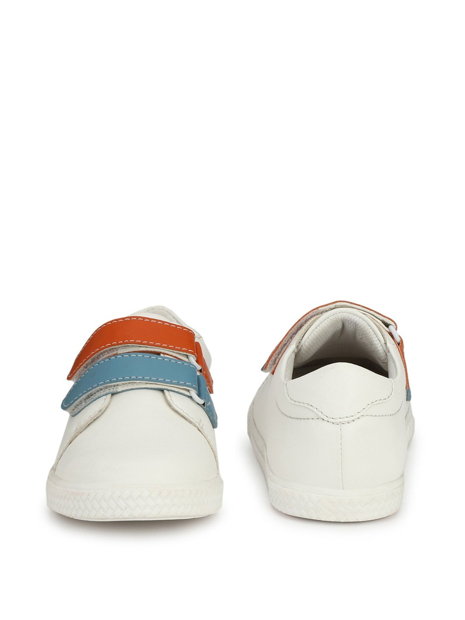 Tuskey Kids White Velcro Shoes