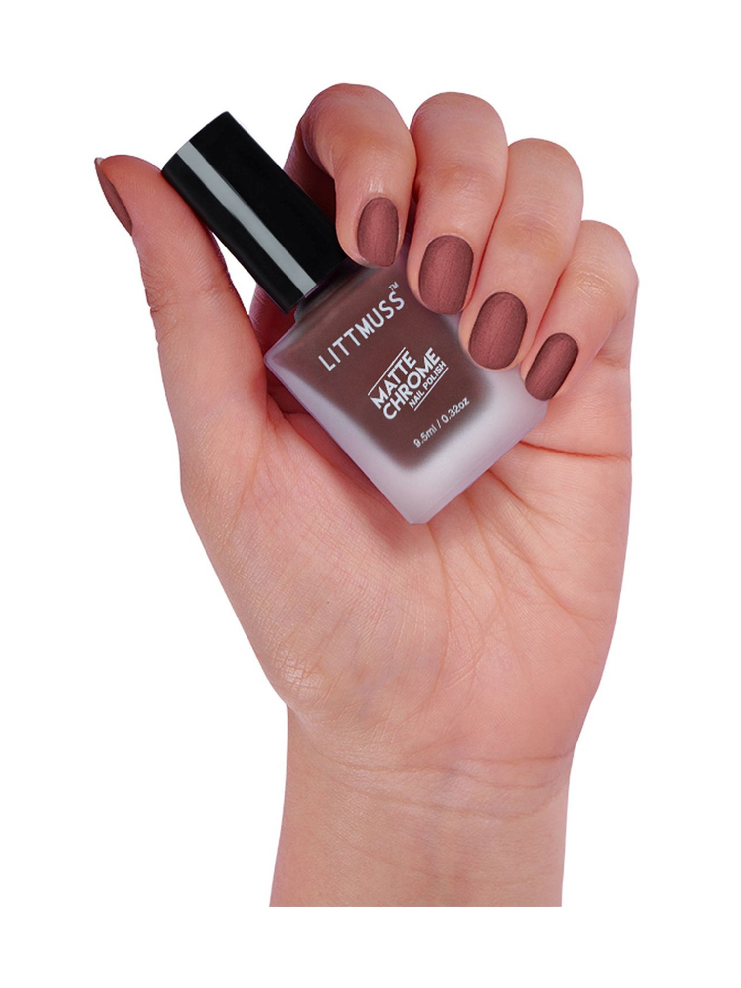 Littmuss Matte Chrome Nail Polish Plum Slushy 020 - 9.5 ml