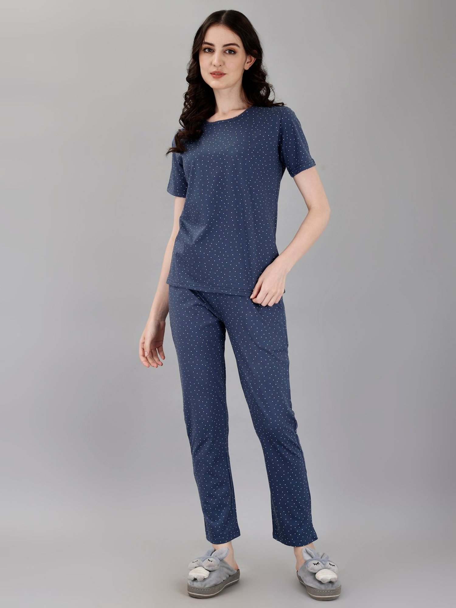 Smarty Pants Navy Printed T-Shirt With Pyjamas