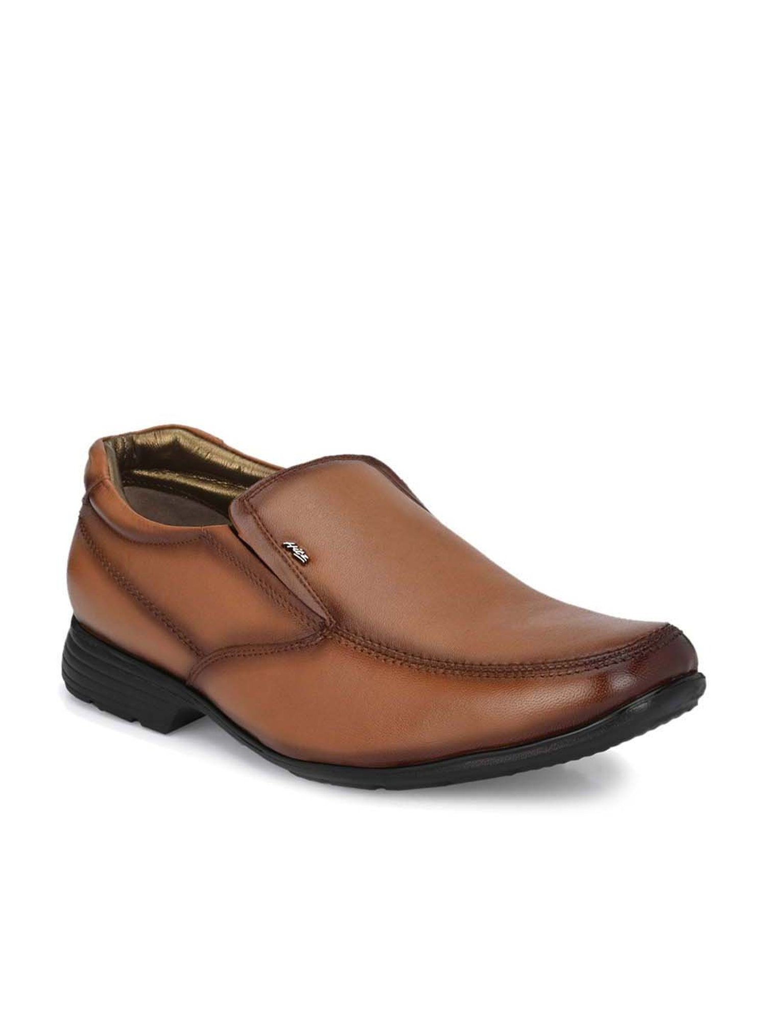 Hitz Men's Tan Formal Slip-Ons