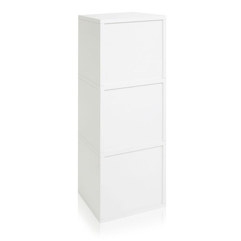 Way Basics Wynwood Eco 3-Cube Bookcase Organizer and Storage Unit White
