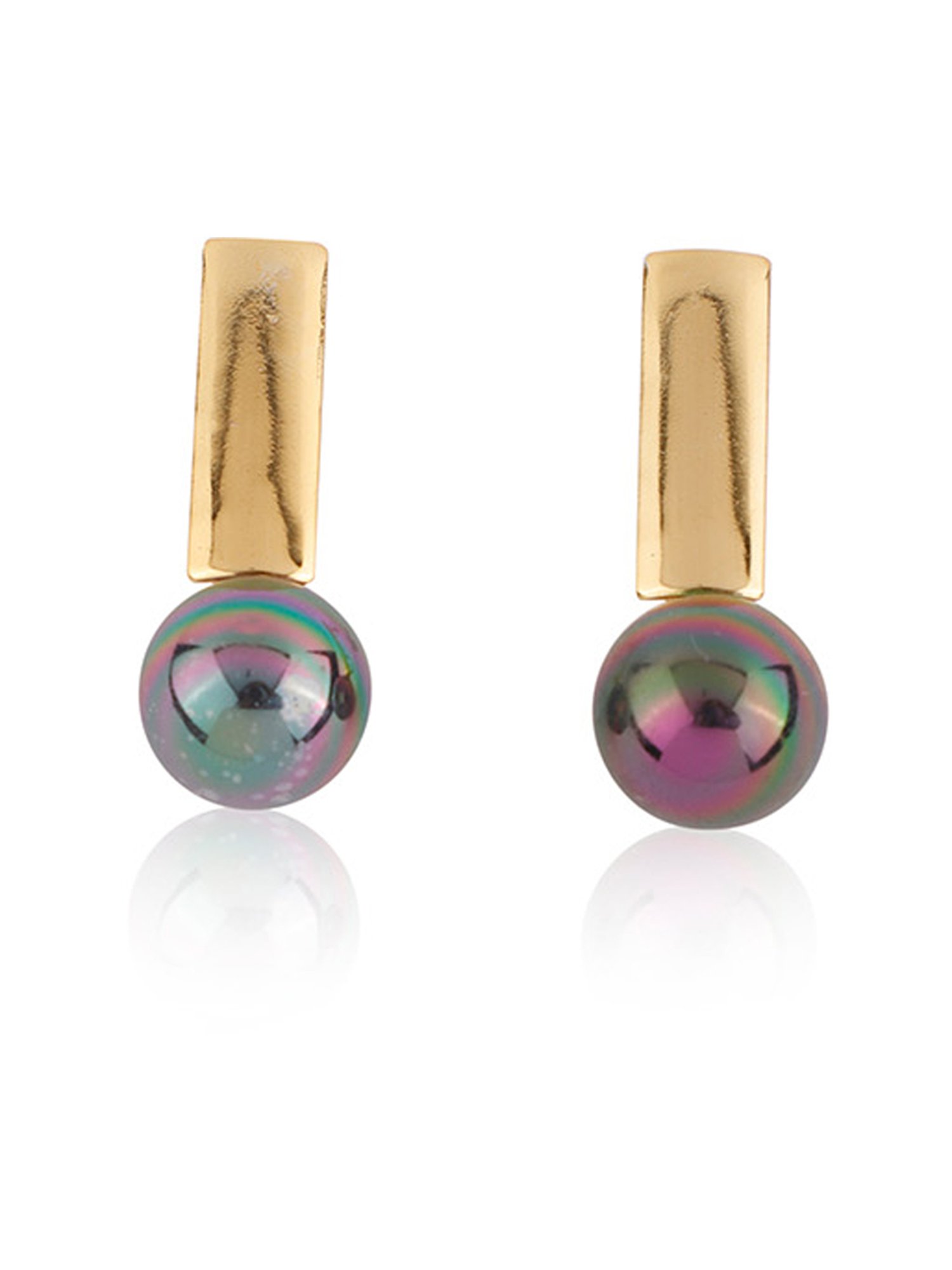 Prita by Priyaasi Cute Blue Ball Drop Earrings