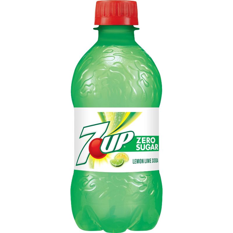 7UP Zero Sugar Lemon Lime Soda, 12 fl oz bottles, 8 pack