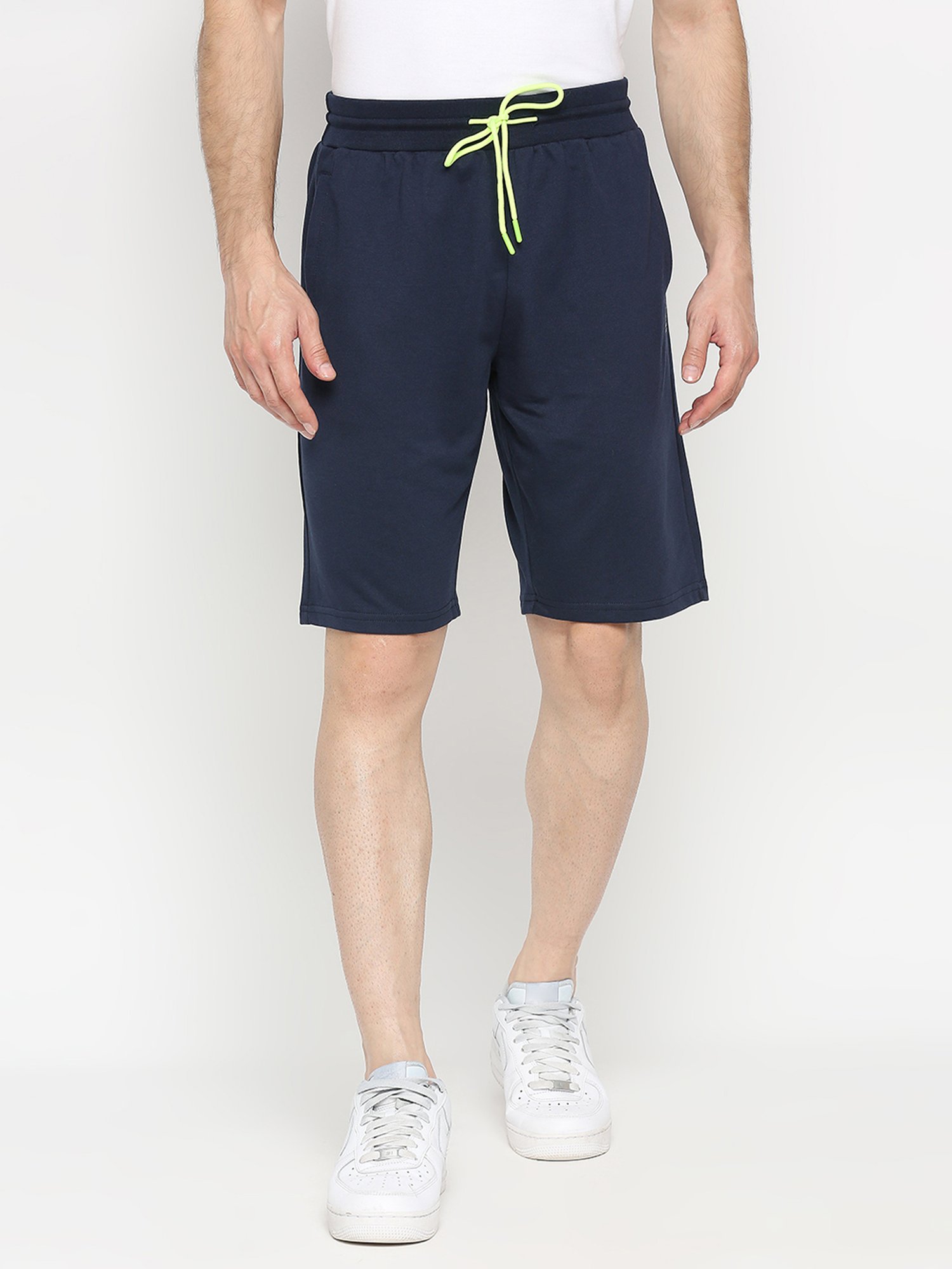 UnderJeans by Spykar Navy Regular Fit Shorts