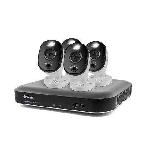 4 Camera 4 Channel 4K Ultra HD DVR Security System