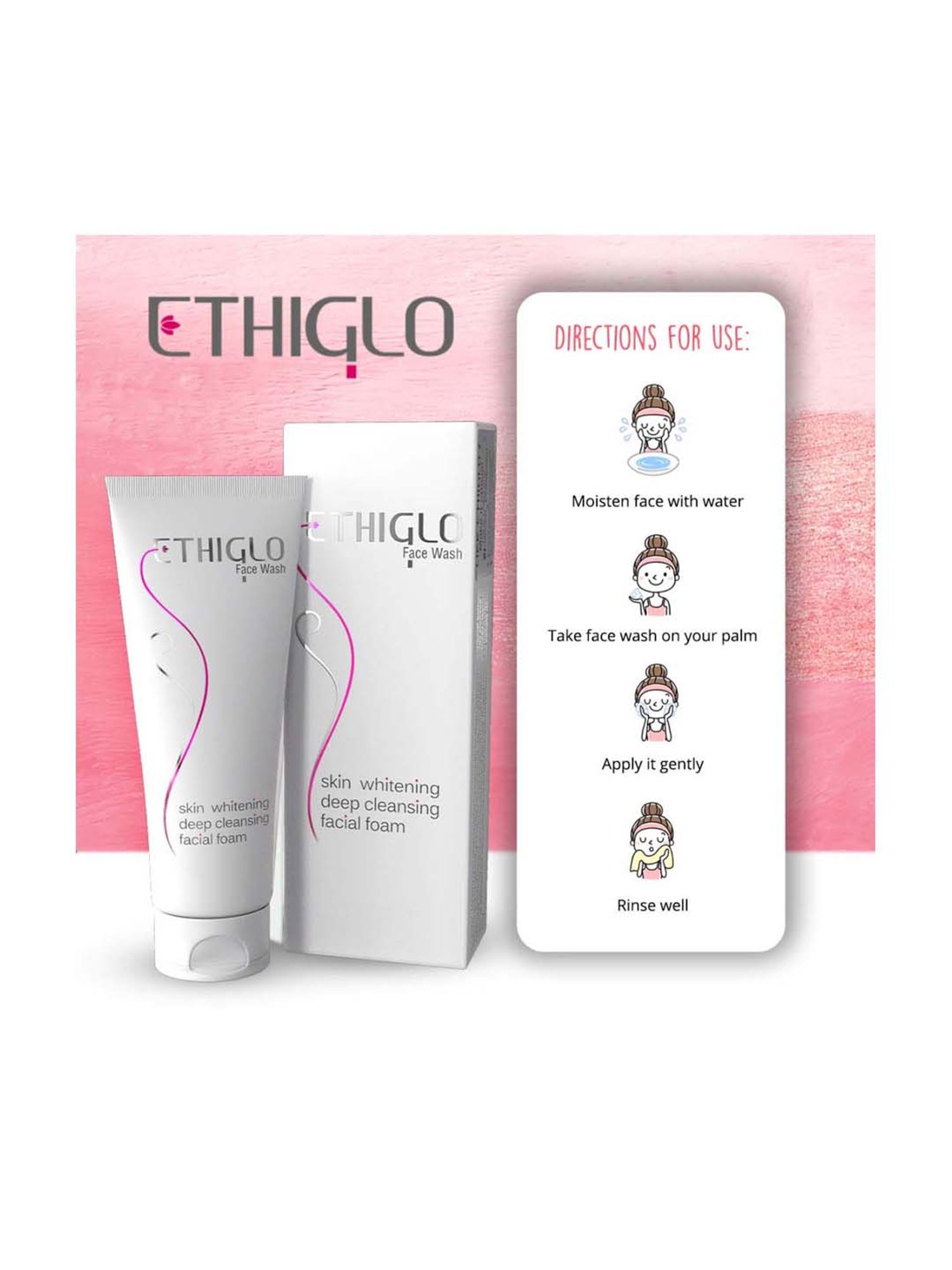 Ethiglo Skin Whitening Face Wash - Pack of 3 (70 ml Each)